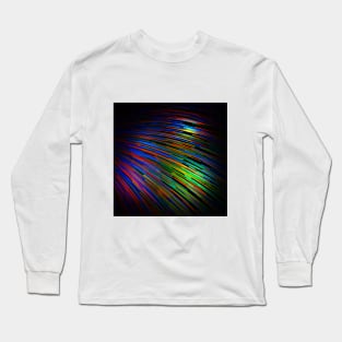 Many narrow blue wires or stripes. Print. Long Sleeve T-Shirt